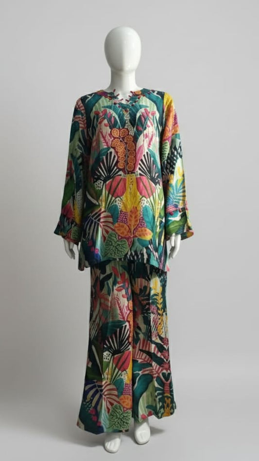 Silky Linen R-2003 (2 PC STITCHED)