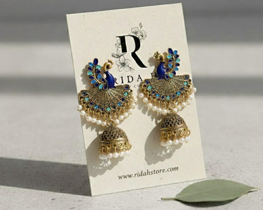 Peacock Ear Studs JR-103