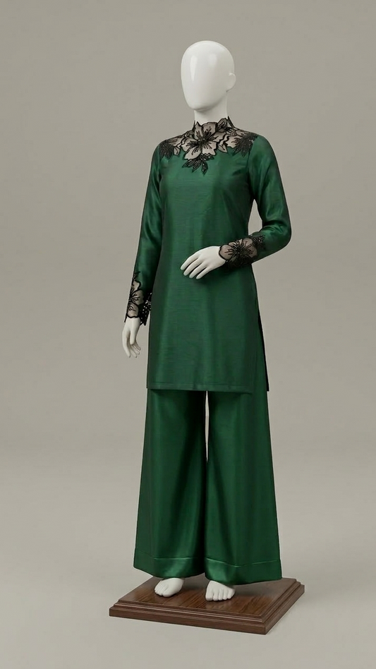 Raw silk Co-ord set R-132